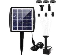 Meichoon Solar Fountain Pump Kit 2W Birdbath Fountain with Panel Pillar Nozzle for Birdbath Pond Garden Pool Fish Tank Aquarium MY10