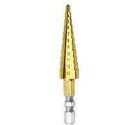 Meichoon Step Cone Drill Bit Set 3-13mm High Speed Steel Titanium Coated Step Drill Bit Cutter Hex Shank Power Tools HSS Professional Pagoda Step Drill Bit Set Multifunction Hole Reamer Drilling DC13