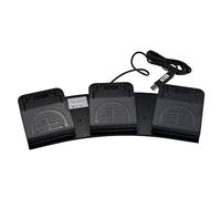 Meichoon Triple Pedal USB Foot Switch Control Three Button Program MIDI Function Programmable PC Keyboard Plug and Play Action for Gaming Video Medical Devices Computers Office