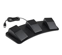 Meichoon USB Triple Foot Switch PC Pedal Programmable Computer Keyboard Shortcut Customized Combination-Key One Key Move for Video Game Office Equiment Control Photoelectric Mute