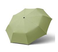 Meichoon Windproof Travel Umbrella 3 Folding Lightweight Anti UV Sun&Rain Water-Resistant Parasol with Durable Wood Handle Manual Open/Close for Men and Women