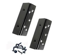 MEICOCO Bed Frame Hardware Bed Post Double Hook Slot Brackets Attachment Hardware, Heavy Duty Bed Frame Brackets for Wooden Bed-Set of 2 (Screws Included)