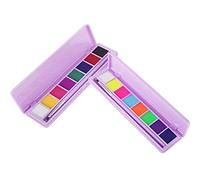 MEICOLY 2 Packs Water Activated Eyeliner Palette, Neon Face Paint Coloured Retro Hydra Liner, Matte Graphic Eyeliner, UV Glow Fluorescent Halloween Black White Face Body Paint, 16 Colours