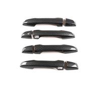 MEIDAI car exterior door handle Compatible With CRV For CR-V 2017 2018 2019 Exterior Door Handle Cover Trim With Keyhole Accessories ABS Carbon Fiber