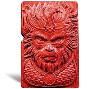 MEIDAI Natural Red Sandalwood Rosewood Carving Lighter，Replaceable for Zippo (Only Case), Compatible Insert Size 3.6cm * 1.2cm * 5cm，Lighter housing (Monkey King)
