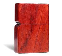 MEIDAI Natural Red Sandalwood Rosewood Carving Lighter，Replaceable for Zippo (Only Case), Compatible Insert Size 3.6cm * 1.2cm * 5cm，Lighter housing (No Carved logs)
