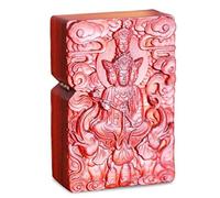 MEIDAI Natural Red Sandalwood Rosewood Carving Lighter，Replaceable for Zippo (Only Case), Compatible Insert Size 3.6cm * 1.2cm * 5cm，Lighter housing (Namgyalma)