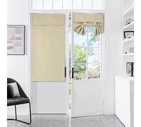 Meider Door Curtains Door Window, French Door Curtains Privacy, Easy Installed Tricia Door Panels,Front Door Sidelight Curtain Tie up Shade, Washable Curtain 1 Panel (Beige, 25 x 40(Inch)) (WD_25)