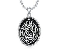 MEIDERBO Mens 925 Sterling Silver Masonic Pendant Mori Skull Allah Viking Thor's Hammer Trident Aztec Anchor Masonic Pendant Jewelry Masonic Gifts, Sterling Silver, No Gemstone