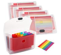 MEIDIV 10 Pack A6 Expanding File Folder, 13 Pockets Accordion File Organiser, Flash Card Holder Flashcard Organiser, Revision Card Holder, Receipt Holder Organiser, Bills Organiser for School, Office