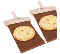MEIDIV 2PCS Sliding Pizza Peel, Nonstick Smooth Slide Pizza Paddle, Pizza Peel 12 inch, Wooden Pizza Spatula, Pizza Board Pizza Oven Accessories