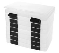 MEIDIV 8 Pcs A4 File Box Clear Plastic File Storage Box, A4 Storage Boxes with Lids for A4 Paper Storage, Box Files A4 Document Organiser for Documents, Paper,Letters, Scrapbook, Magazines,Photos