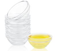 MEIDIV Set of 20 Small Glass Bowls, 75ml Mini Dipping Bowls,Round Small Bowl for Dips, Sauce Dish Prep, Dessert Food, Dips, Sauce, Condiment