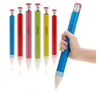 MEIEG 13.8 Inch Personalised Wooden Jumbo Pencils, Custom Big Giant Large Huge Pencil for Prop Decor, Back to School Party Favors, Novelty Funny Gift for Kids(Blue)