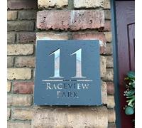 MEIEG Personalized Acrylic House Number Sign, Modern Style House Numbers Plaque, 3D Carved Address Plaque, Custom Street Signs(30 * 30cm)