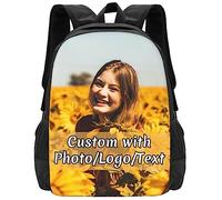 MEIERLE Personalised Laptop Backpack - Add Your Picture, Logo, or Text - Create Your Own Adventure with Personalised Rucksack Backpack