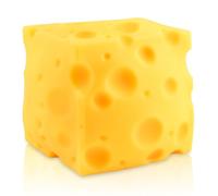 MEIEST Giant Yellow Cheese Squeeze Toy - 4" Soft Novelty Toy Stress Cube-Sensory Fidget Squeeze Toy with Super Solid Squish-Slow Rising Stress Balls-Stress Relief Hand Toy