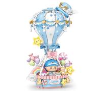 MEIEST Hot Air Balloon Building Blocks Set,Fantasy Dream Journey Collection Construction Building Bricks Toy,Home Decoration (Snow)