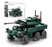 MEIEST Military Vehicle Building Blocks Sets,Armored Model Brick Set Highly Detailed Set for Military Enthusiast, Teens and Adults (EBRC JAGUAR)