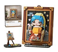 MEIEST Mini Building Blocks Cute 3D Painting Model Set,Creative DIY Simulation Particle Stereograph Collection Construction Building Bricks Toy,Home Decor (Girl with Pearl Earrings)