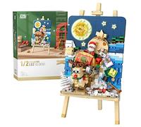MEIEST Mini Building Blocks Cute 3D Painting Model Set,Creative DIY Simulation Particle Stereograph Collection Construction Building Bricks Toy,Home Decor (Sledge)