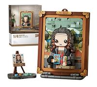 MEIEST Mini Building Blocks Cute 3D Painting Model Set,Simulation Particle Stereograph Collection Construction Building Bricks Toy,Home Decor,14+(Mona Lisa)