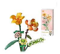 MEIEST Mini Building Blocks Flower Bouquet Plant Model Set, Artificial Flowers Botanical Collection Construction Building Bricks Toy for Kids Adult,Eternal Flowers Home Decor (Energy)