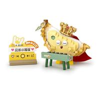 MEIEST Mini Fruit Party Building Blocks Set,Cute Fruit Rock Band Collection Construction Building Bricks Toy,Hip-hop Style Home Decor (Durian)