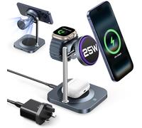 Meifigno 3-in-1 Qi2.2 MagSafe Compatible 25W Wireless Charging Station