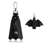 Meifiyu Bat-man Key Fob, Bat-man Faux Leather Key Case, Bat Keychain, PU Leather Bat Shape Car Key Fob, Key Rings, Suitable for Motorcycle Keys and Car Keys (Black), black, One Size