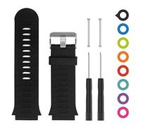 Meifox Compatible with Garmin Forerunner 920xt Band,Solf Silicone Replacement Band for Garmin Forerunner 920xt Watch (Black, Large)