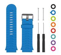 Meifox Compatible with Garmin Forerunner 920xt Band,Solf Silicone Replacement Band for Garmin Forerunner 920xt Watch (Blue, Large)