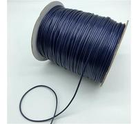 MEIFULLE 0.5mm - 2mm Navy Blue Waxed Cotton Cord Waxed Thread Cord String Strap Necklace Rope For Jewelry Making