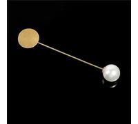 MEIFULLE 10pcs Gold Rhodium Pearl Alloy Long Brooch Pin Base Blank Tray Bezels Brooches For DIY Lapel Dress Jewelry Making Accessories