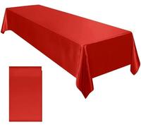 MEIFULLE 145x260CM Rectangle Wedding Satin Tablecloth Bright Smooth Silk Table Cover for Wedding Banquet Anniversary Dining Table Decor