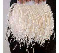 MEIFULLE 1Meter Ostrich Feather Trim 10-15/15-18/18-22cm Plumes Fringe Ribbon for Home Party Dress Sewing Wedding Decoration