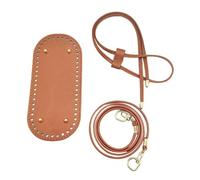 MEIFULLE 3Pcs/set DIY Round PU Leather Crochet Bag Handmade Drawstring Accessories Woven Bag Set Durable Solid Color Bag Bottom Base