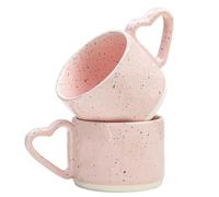 MEIFULLE Ceramics Cup 300ML Pink Love shape handle Coffee Mug Breakfast milk oatmeal cup Water cup Valentine's Day Gift