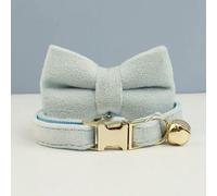 MEIFULLE Cute Bowknot Cat Collar Personalized Cat Collar with Bell Engraving ID Tag Nameplate Kitten Collars Necklace