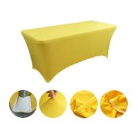 MEIFULLE Spandex Fitted Stretch Table Cover for 4ft 5ft 6ft 8ft Folding Table Rectangular Cocktail Tablecloth Perfect for Wedding Banquet