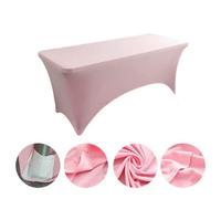 MEIFULLE Spandex Fitted Stretch Table Cover for 4ft 5ft 6ft 8ft Folding Table Rectangular Cocktail Tablecloth Perfect for Wedding Banquet