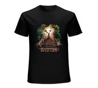 MEIFULONG Jwp Men's Led Logo Zeppelin Stairway to Heaven T-Shirts Black XL