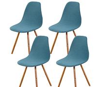 Meigeh Chair Slipcovers Scandinavian chair covers Stretch Shell Dining Chair Covers Scandinavian Chair Covers 4pcs Sky blue