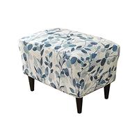 Meigeh Wingback chair slipcovers armchair covers Printed wingback armchair cover Ottoman covers stretch rectangle Foot Stool cover pouffe cover