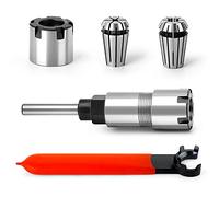 MEIGGTOOL 1/4 Inch Shank Router Bit Extension Collets ER16M Extender Chuck Converter Adapter, Convert 1/8-Inch & 1/4-Inch Shank Bits for Milling Lathe Tool Workholding and CNC Engraving Machine