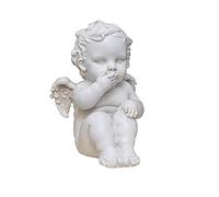 MEIGOU Cute Sitting Angel No See Hear Speak Evil Angel Figure Ornament Statue Home Decor Figure Gift,Speak No