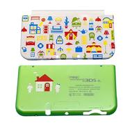Meigpai Limited for New 3DSXL Extra Shell Cover Plates Animal Forest Cross Replacement, A/E Faceplate Housing Case CoverPlate, Top/Bottom, Green / White, Plastic