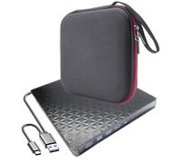 Meigpai Portable Slim 4K Ultra HD 3D Blu-ray Player External USB-C Optical Drive, for Windows 10 11 8 Win11 Win10 Gaming Laptop Tablets PC, 6X BD-RE SL/DL/TL/XL M-DISC DVD-RW CD-R Burner + Carry Case