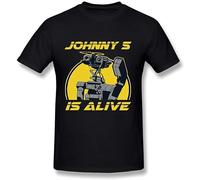 meiguixing Habo Line Men's Johnny 5 is Alive Short Circuit T Shirt Black M
