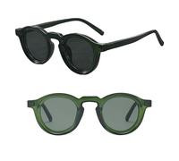 MEIION Blake Hampton sunglasses Echo Ray Halos Retro Polarised Sunglasses for Small Faces with UV400 Protection, Eco-friendly Acetate, Italian Luxury Style for Driving, Golf, and Cycling